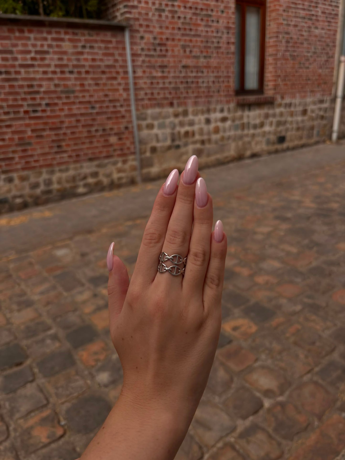 Bague Célia - Double Rangée Maillons Ovales