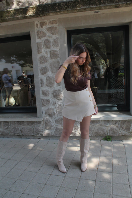 Jupe-Short Sable Doré