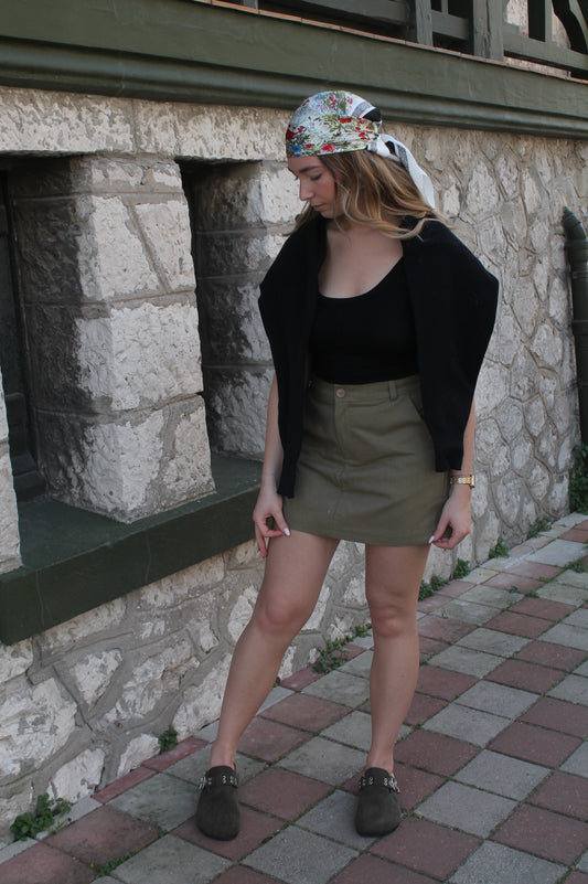 Jupe-short Kaki Vibes