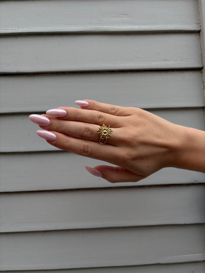 Bague Anti-Stress Soleia - Soleil Rotatif Ajustable