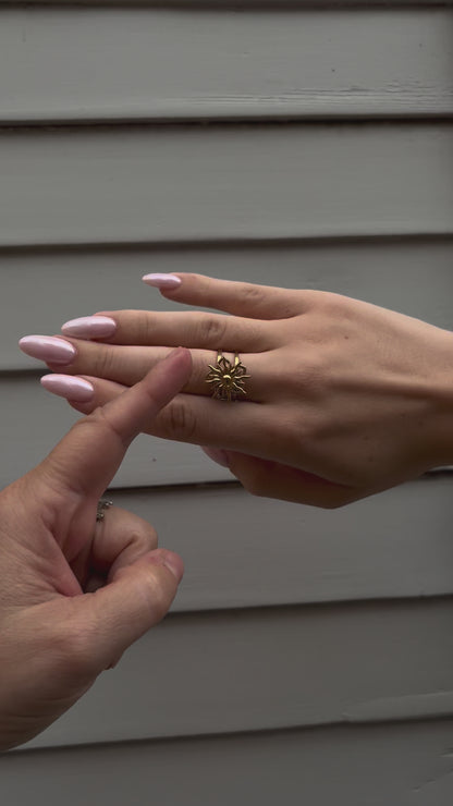 Bague Anti-Stress Soleia - Soleil Rotatif Ajustable